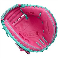 Wilson A1000 CM33 SuperSkin Baseball Catchers Glove, Pink/Black