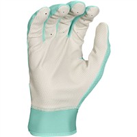 Easton Adult Fundamental 2.0 Fastpitch Batting Gloves, White/Light Green