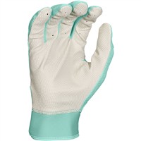 Easton Youth Fundamental 2.0 Fastpitch Batting Gloves, White/Light Green