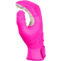 Easton Youth Fundamental 2.0 Fastpitch Batting Gloves, White/Pink