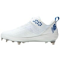 New Balance Mens 4040v8 WBC LE Low Metal Baseball Cleats, White/Red/Blue - South Korea