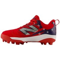 New Balance Youth 3000V7 USA LE Molded Baseball Cleats, Red/White/Blue