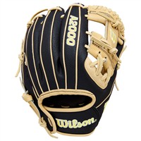 Wilson A2000 DP15 SuperSkin 11.5in Baseball Glove, Black/Blonde