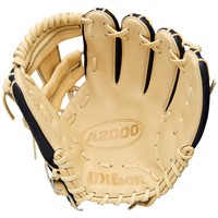 Wilson A2000 DP15 SuperSkin 11.5in Baseball Glove, Black/Blonde