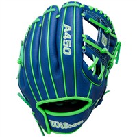 Wilson Youth A450 10.75in Baseball Glove, Black/Green