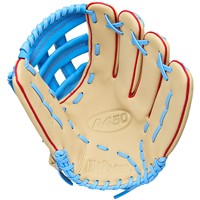 Wilson Youth A450 12in Baseball Glove, Blue/Red