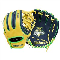 Wilson Youth Tour Staff Bananas 11in Baseball Glove, Navy/Yellow