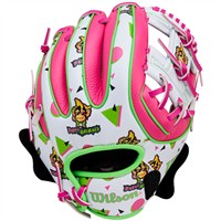 Wilson A200 EZ Catch Party Animals 10in Baseball Glove, Pink/White