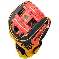 Wilson A200 EZ Catch Fire Fighters 10in Baseball Glove, Black/Red