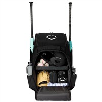Evoshield Takeover Utility Wheeled Bat Bag, Black