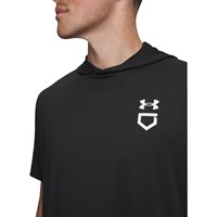 Under Armour Mens Utility Lightweight Short Sleeve Hoodie, Black