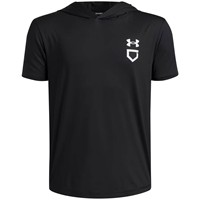 Under Armour Boys Utility Lightweight Short Sleeve Hoodie, Black