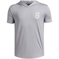 Under Armour Boys Utility Lightweight Short Sleeve Hoodie, Grey