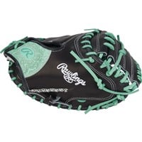 Rawlings Pro Preferred 33in Baseball Catchers Glove (PROSCM33-23BM), Black/Light Green