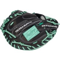Rawlings Pro Preferred 33in Baseball Catchers Glove (PROSCM33-23BM), Black/Light Green