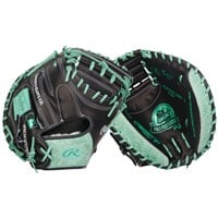 Rawlings Pro Preferred 33in Baseball Catchers Glove (PROSCM33-23BM), Black/Light Green