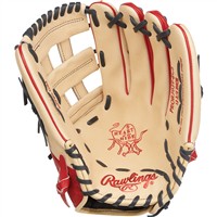 Rawlings Heart of the Hide 12.75in Baseball Glove (PROR3039-6CS), Camel/Red