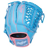 Rawlings Heart of the Hide 12.75in Baseball Glove (PROR3319-4CB), Blue/Pink