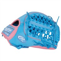 Rawlings Heart of the Hide 12.75in Baseball Glove (PROR3319-4CB), Blue/Pink