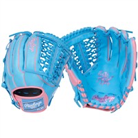Rawlings Heart of the Hide 12.75in Baseball Glove (PROR3319-4CB), Blue/Pink