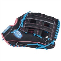 Rawlings Heart of the Hide Countour Fit 12.5in Baseball Glove (PROR3028U-6N, Black/Blue