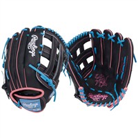 Rawlings Heart of the Hide Countour Fit 12.5in Baseball Glove (PROR3028U-6N, Black/Blue