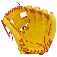 Rawlings Heart of the Hide Contour Fit 11.5in Baseball Glove (PROR314U-2Y), Yellow/Red