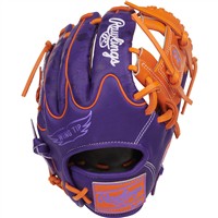Rawlings Heart of the Hide Contour Fit 11.5in Baseball Glove (PROR204WU-2PU, Purple/Orange