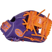 Rawlings Heart of the Hide Contour Fit 11.5in Baseball Glove (PROR204WU-2PU, Purple/Orange
