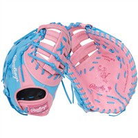 Rawlings Heart of the Hide CF 12.25in 1st Base Baseball Glove (PRORDCTU-10P, Pink/Blue