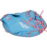 Rawlings Heart of the Hide 33in Catchers Baseball Glove (PRORCM33-23CBP), Blue/Pink