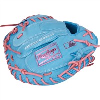 Rawlings Heart of the Hide 33in Catchers Baseball Glove (PRORCM33-23CBP), Blue/Pink