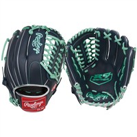 Rawlings R9 Series 11.75in Baseball Glove (R9205-4N), Navy/Green