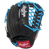 Rawlings Youth R9 Series Contour Fit 11.5in Baseball Glove (R9115U-4BCB), Black/Blue