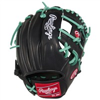 Rawlings Youth R9 Series Contour Fit 11in Baseball Glove (R9110U-2BM), Black/Light Green