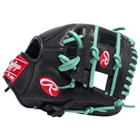 Rawlings Youth R9 Series Contour Fit 11in Baseball Glove (R9110U-2BM), Black/Light Green