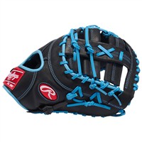 Rawlings R9 Series 13in 1st Base Baseball Glove (R9DCT10BCB), Black/Blue
