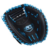 Rawlings R9 Series 32.5in Catchers Baseball Glove (R9CM325BCB), Black/Blue