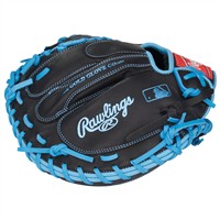 Rawlings R9 Series 32.5in Catchers Baseball Glove (R9CM325BCB), Black/Blue