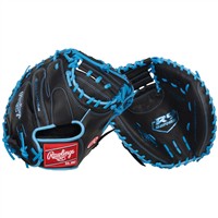Rawlings R9 Series 32.5in Catchers Baseball Glove (R9CM325BCB), Black/Blue