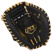 Rawlings Youth R9 Series Contour Fit 32in Catchers Baseball Glove (R9CMU-23, Black/Camel