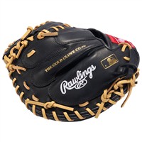 Rawlings Youth R9 Series Contour Fit 32in Catchers Baseball Glove (R9CMU-23, Black/Camel