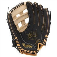 Rawlings Youth Sure Catch Fernando Tatis Jr 11in Baseball Glove, Black/Camel