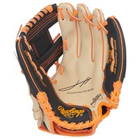 Rawlings Youth Sure Catch Jackson Holiday 10in Baseball Glove, Camel/Black