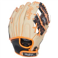 Rawlings Youth Sure Catch Jackson Holiday 10in Baseball Glove, Camel/Black