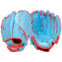 Rawlings Youth Sure Catch Jacob DeGrom 10in Baseball Glove, Blue/Red