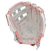 Rawlings Heart of the Hide 11.75in Fastpitch Glove (PRO715SB-6GP), Grey/Pink