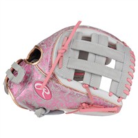 Rawlings Heart of the Hide 11.75in Fastpitch Glove (PRO715SB-6GP), Grey/Pink