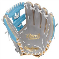 Rawlings Liberty Advanced 11.75in Fastpitch Glove (RLA715-32GCB), Grey/Blue