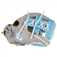 Rawlings Liberty Advanced 11.75in Fastpitch Glove (RLA715-32GCB), Grey/Blue